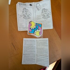 Vintage Barbie "Cool Tops Skipper" Instructions And Iron On Decal, Mattel